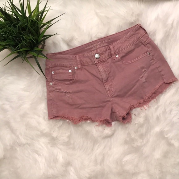 American Eagle Outfitters Pants - American Eagle dusty pink cutoff shorts size 10